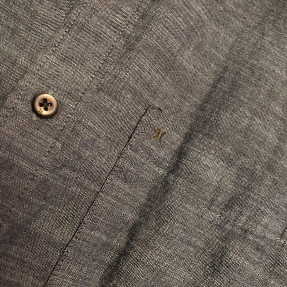 Hurley Mens One And Only Textured Classic Fit Short Sleeve Button Up Shirt - Picture 6 of 6